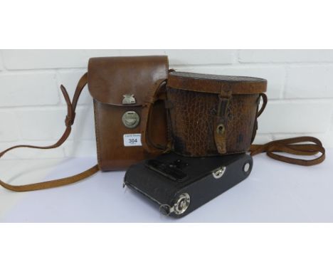 A vintage Kodak camera together with a pair of binoculars, (2) 