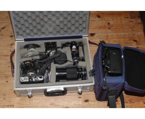 Camera and accessories.