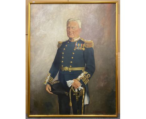 LARGE PORTRAIT OF CAPTAIN E.C. SHANKLAND SIGNED BY F.H. McCANCEAPP.SIZE: 104cm x 133cm