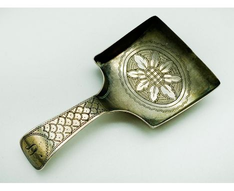 HALLMARKED SILVER GEORGIAN TEA CADDY SPOON AS FOUND