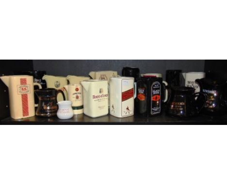 BREWERIANA - SEVENTEEN CERAMIC WATER JUGS all of whisky interest, including Glenturret (x2), Johnnie Walker Red Label and Bla