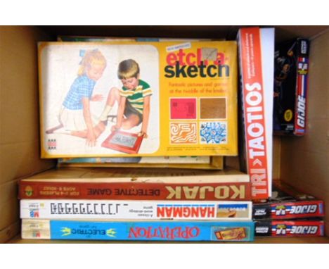 SEVEN ASSORTED GAMES including a Subbuteo Table Rugby; Arrow 'Kojak'; and Deny Fisher 'Etch-a-Sketch', each boxed; together w