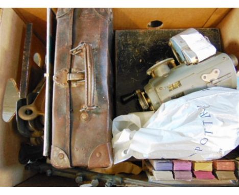 ASSORTED BUS MEMORABILIA comprising three ticket issue machines; a ticket punch machine; the pick-up from a Reading Corporati