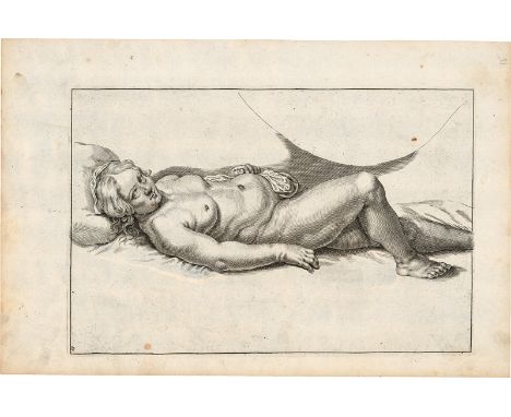 Passe d. J., Crispijn de -- Frauenakte. 7 Kupferstiche. Je ca. 19,5 x 29,5 cm. (1644). Hollstein, aus 191. Wz. Traube und Sch