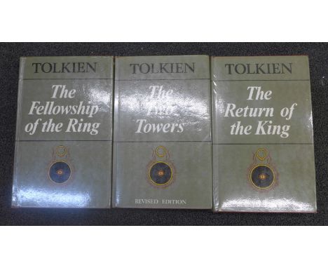 Three books, Lord of the Rings 1971 Editions, complete with fold out maps 