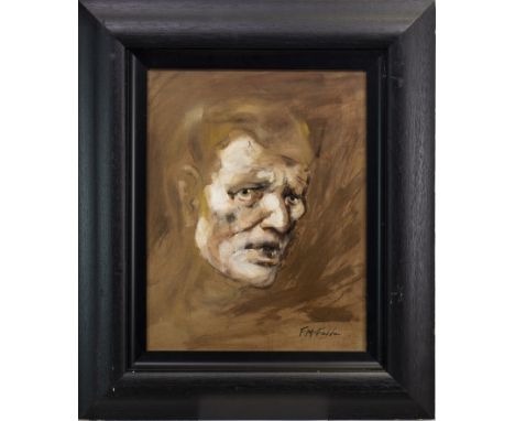 * FRANK MCFADDEN (SCOTTISH b 1972), PORTRAIT OF A MAN oil on board, signed 40cm x 32cm Mounted, framed and under glass