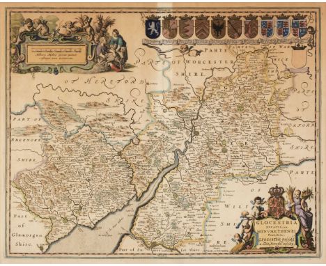 * British County Maps. A Collection of 40 maps, 17th - 19th century, including Valk (G. &amp; Schenk P.). Glocestria Ducatus 