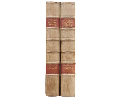 Locke (John). The Works, volumes 1 &amp; 2 (of 3), 3rd edition, London: Arthur Bettesworth, 1727, engraved portrait frontispi