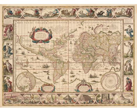 World. Blaeu (Willem Janszoon), Nova Totius Terrarum Orbis Geographica ac Hydrographica Tabula auct: Guilelmo Blaeuw, Amsterd