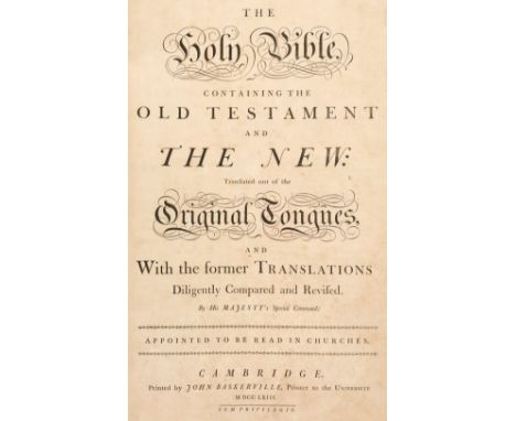 Bible [English]. The Holy Bible, containing the Old Testament and the New: Translated out of the original tongues, and with t