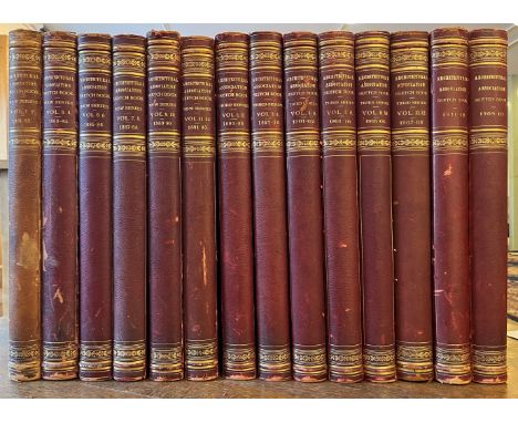 Architectural Association Sketch Book.14 volumes, New Series, volumes 1-12 bound in six, 1881-93, Third Series, volumes 1-12 