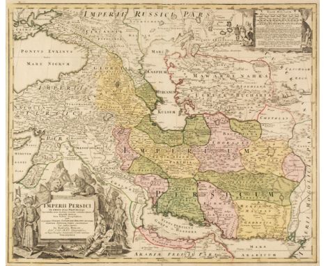 * Persia. Homann (Johann Baptist), Imperii Persici in Omnes suas Provincias..., Nuremberg, circa 1720, engraved map with cont