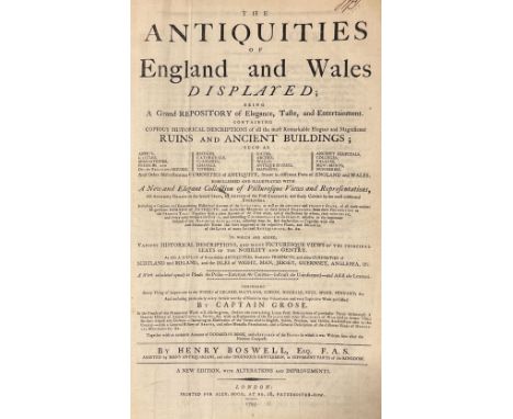 Boswell (Henry). The Antiquities of England and Wales Displayed..., new edition, with alterations and improvements, London: A