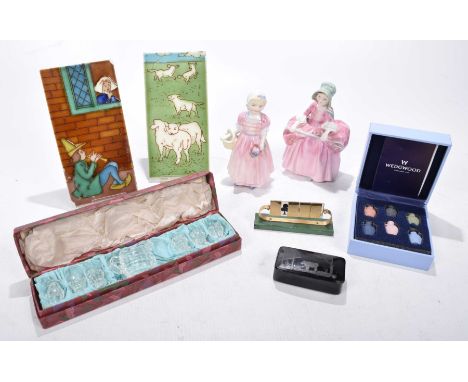 A mixed group of collectable itemsTo include a group of various collectable items, two Royal Doulton figures, Tinker Bell HN1