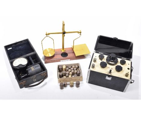 A collection of various mechanical instrumentsTo include an Arnold precision scales together with a quantity of various weigh