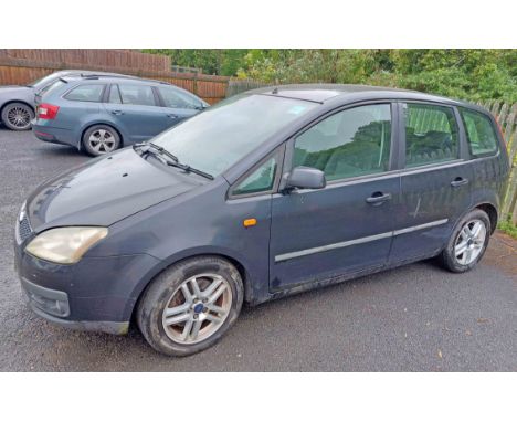 A Ford Focus C-Max 2L diesel Zetec TDCi automobile in black, Reg: YE54 JWX with MOT until 23/10/2022. 139591 recorded miles a