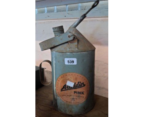 A vintage Aladdin paraffin can - sold with an old ABC saucepan top steamer