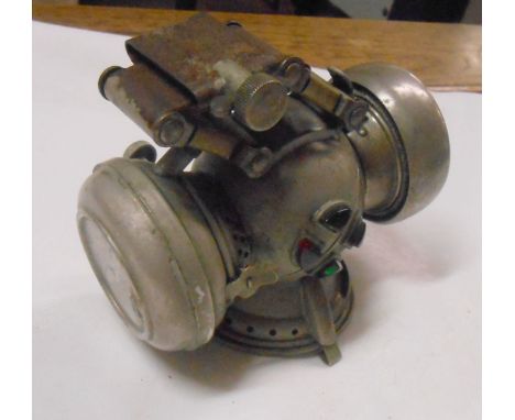 A vintage Lucas Mediophote carbide bicycle lamp