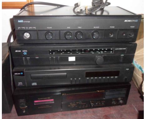 An A. &amp; R. Cambridge Arcam Alphan amplifier (one knob missing), an Arcam Alpha stereo tuner, similar CD player and a Naka