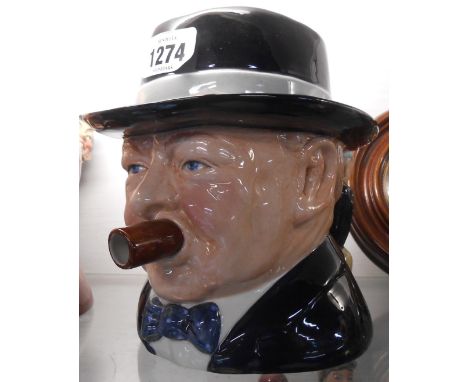 A Bairstow Manor pottery collectable teapot from the Life and Times of Winston Churchill series entitled the Yalta Teaparty N