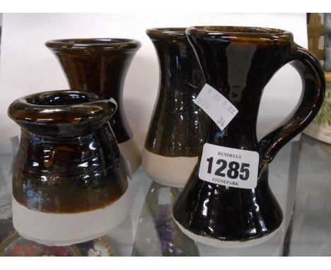 Four pieces Jeremy Leach Lowerdown studio pottery