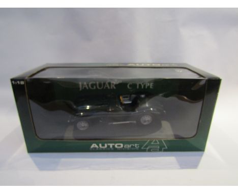 A boxed Autoart Classics Division 1:18 scale diecast Jaguar C Type 