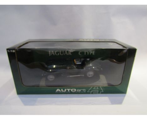 A boxed Autoart Classics Division 1:18 scale diecast Jaguar C Type 