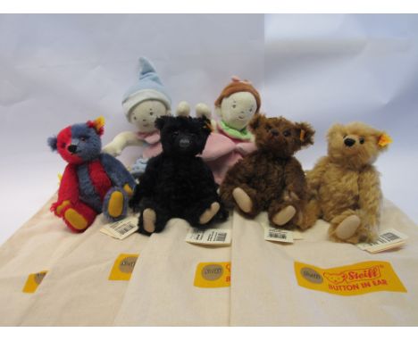 Four Steiff 'The Centenary Collection' bears to include 'Othello', 'Teddy Girl', 'Harlequin', and PB28', all in Steiff dust b