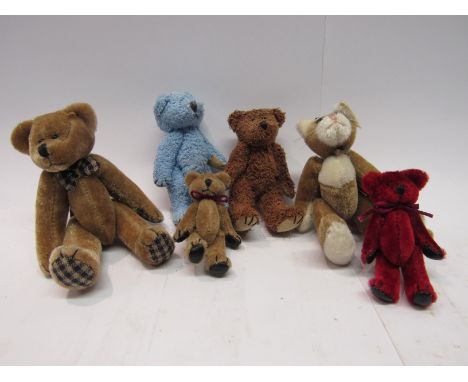 Five miniature 'Collectors Item' jointed bears