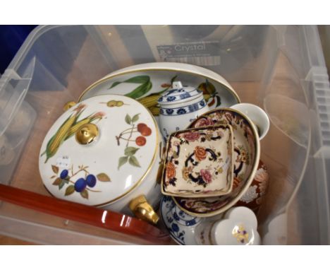 A selection of ceramics including Royal Worcester Evesham