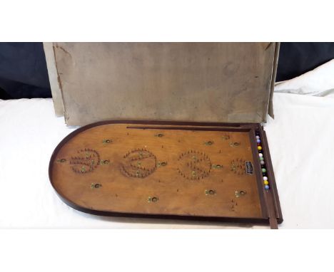Genuine Corinthian olympain model bagatelle with original box & marbles
