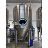 2017 ZYBREW 20-BBL Stainless Steel Cone-Bottom Fermentation Tank mod. HD-FJ-2.0 , Jacketed, Pressuri