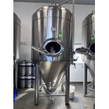 2017 ZYBREW 20-BBL Stainless Steel Cone-Bottom Fermentation Tank mod. HD-FJ-2.0 , Jacketed, Pressuri