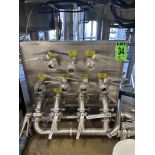 Stainless Steel Panel with (11) manual valves, connecting dist. pipe (12 SS butterfly valves total)