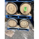 Lot of (8) THE BARREL MILL Wooden Barrels (Bottom 2 Pallets of Barrels, 4x and 4x)