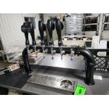 6-Tap Draft Beer Tower Dispenser with SS Auto Cup Washer
