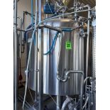 2017 ZYBREW 10BBL Stainless Steel Mash Tun/Tank mod. D-TH-1.0, 6-Blade rake, Top Manway Access, CIP