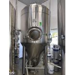 2017 ZYBREW 20-BBL Stainless Steel Cone-Bottom Fermentation Tank mod. HD-FJ-2.0 , Jacketed, Pressuri