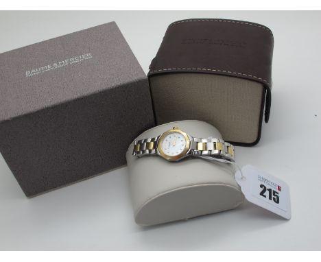 Baume &amp; Mercier; A Modern 18ct Gold and Stainless Steel Riviera Ladies Wristwatch, Ref: 65507, the signed mother of pearl