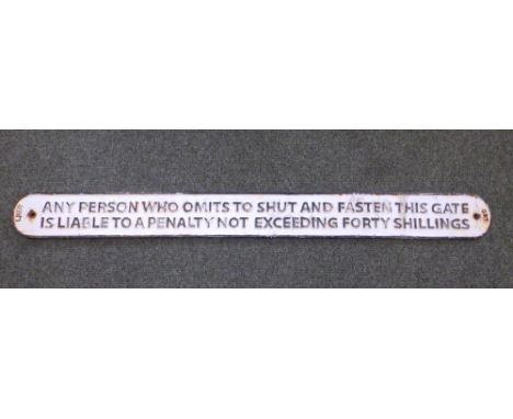 LNER cast iron Close the Gate sign.