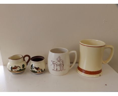 A Vaughan Chudleigh Parish Council painted mug – 'Beating the Bounds 25-8-49', together with a ticket from the last rail jour