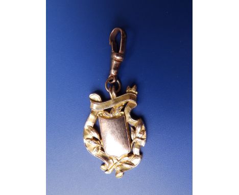 A 9ct gold medal pendant 