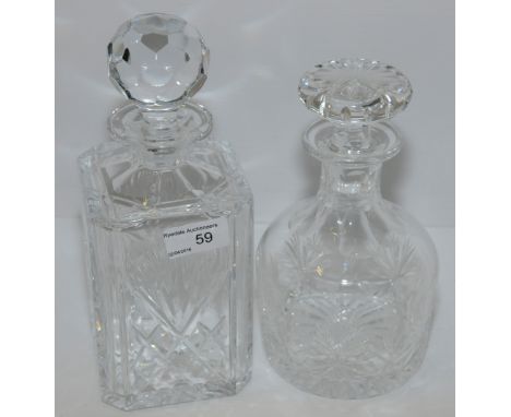 Edinburgh Crystal cut glass decanter and one other
