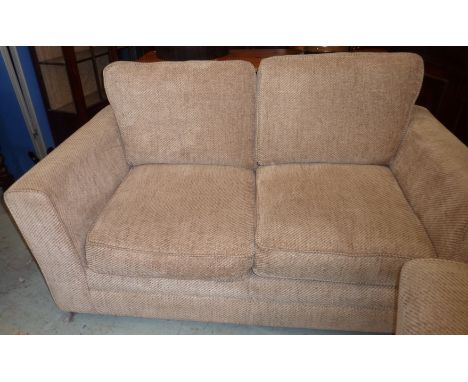 Large two set sofa and matching two seat sofa in oatmeal fabric 