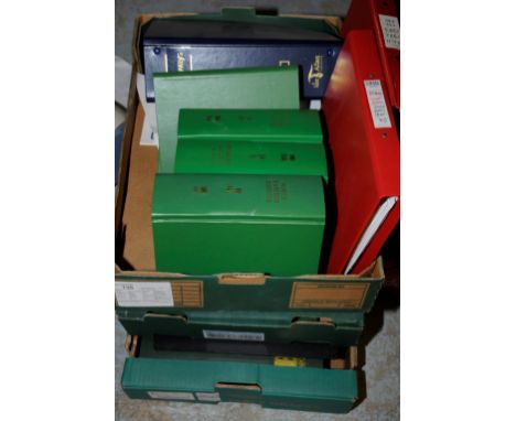 Very large selection of 'The Northern Eastern Express' magazines, British Railway Journal etc (three boxes) 