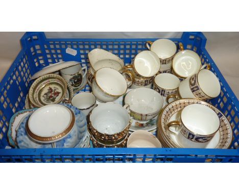 Cauldon China part coffee set, Noritake pin dish, miniature cups and saucers etc 
