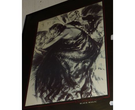 Framed limited edition 'Black Magic Who Knows the Secret' print