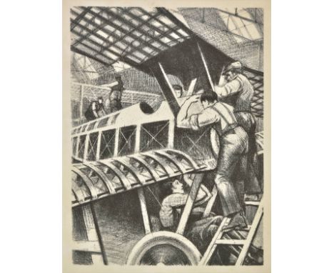 *Nevinson (Christopher Richard Wynne, 1889-1946). Assembling Parts, 1917,  lithograph on wove paper, one of 100 unsigned impr