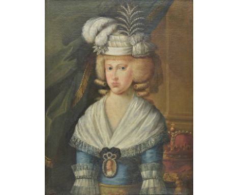 *Austrian School. Portrait of a Habsburg Princess, circa 1770-1780,  oil on canvas, 81.5 x 63 cm (32 x 24.75 ins), relined, o