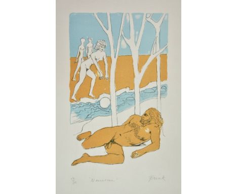 *Frink (Elisabeth, 1930-1993). 'Nausicaa', 1974,  colour lithograph, numbered 12/30, titled and signed in pencil at foot, she